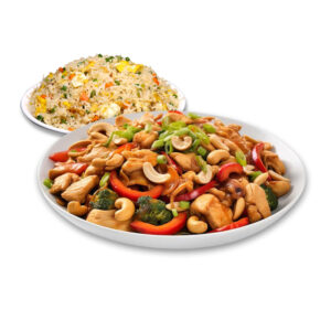 Chicken Cashew Nut (served with Egg fried rice)