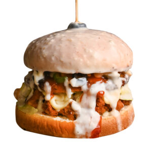 Chicken Cheese Lava Burger (with fries & drink)