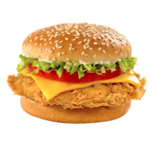 Crispy Chicken Burger (with fries & drink))